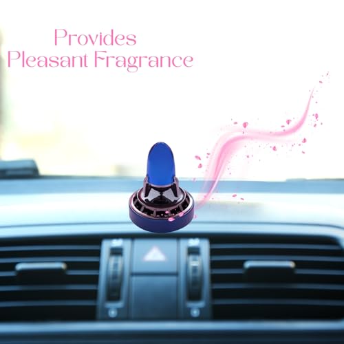 Solar Powered Rocket Car Dashboard Toy with Fragrance | Rotating Space Decor | Air Freshener Showpiece for Car Interior (Metallic Red, s)