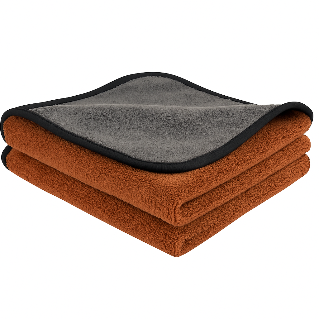 Mint Wax 600 GSM Microfiber Cleaning Cloths – Pack of 2 (40x40cm) | Ultra Soft, Lint-Free, Quick Dry | Multipurpose for Car, Bike Cleaning, Washing and Detailing