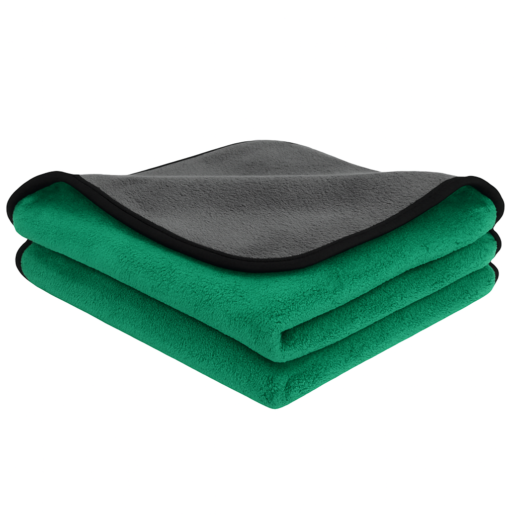 Mint Wax 600 GSM Microfiber Cleaning Cloths – Pack of 2 (40x40cm) | Ultra Soft, Lint-Free, Quick Dry | Multipurpose for Car, Bike Cleaning, Washing and Detailing