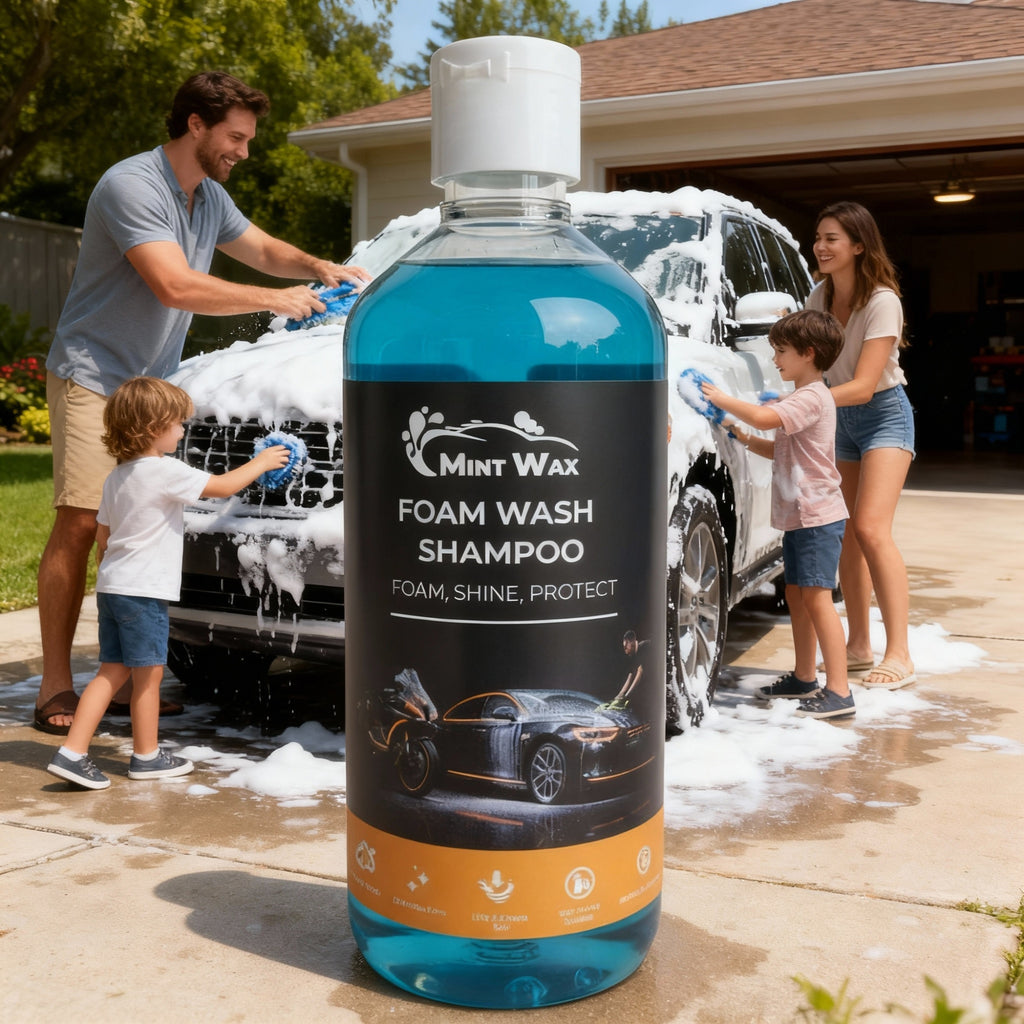 MintWax Foam Wash Shampoo for Car & Bike – Thick Rich Foam, pH-Neutral Formula, Safe for Paint, Chrome & Plastic, Enhances Gloss and Cleans Dirt (500ML)