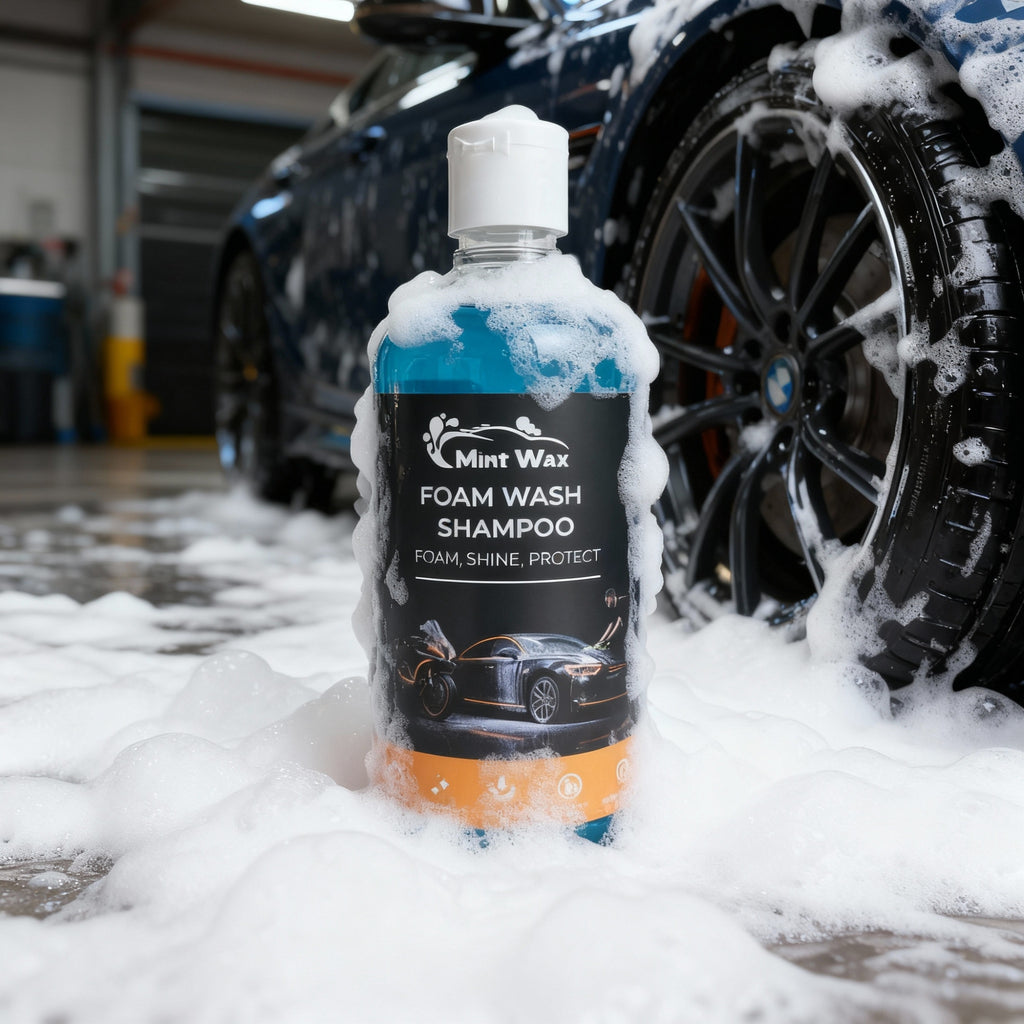 MintWax Foam Wash Shampoo for Car & Bike – Thick Rich Foam, pH-Neutral Formula, Safe for Paint, Chrome & Plastic, Enhances Gloss and Cleans Dirt (500ML)