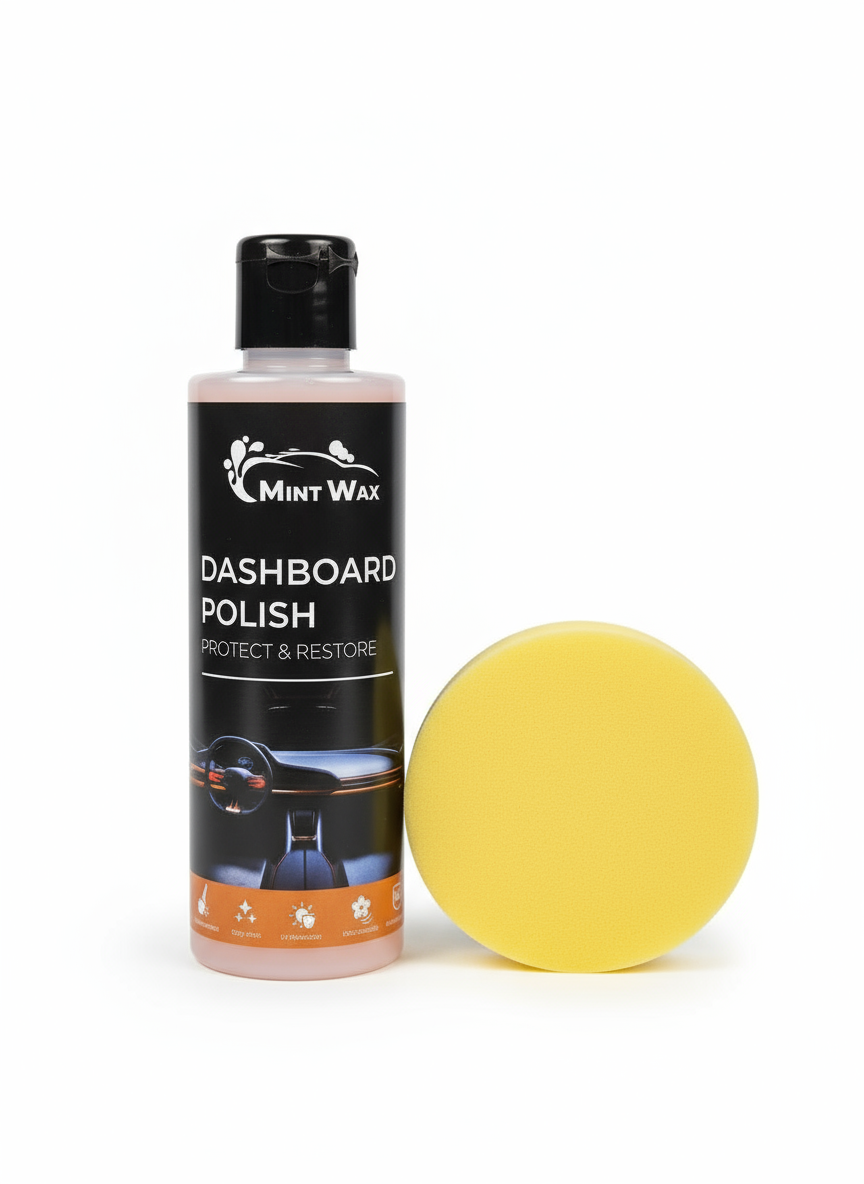 MintWax Dashboard Polish – Multi-Surface Shine & Protection for Car Interiors | Removes Dust & Dirt, UV Protection, Fresh Fragrance, Safe on Plastic, Vinyl & Rubber (200ml)